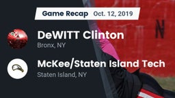 Recap: DeWITT Clinton  vs. McKee/Staten Island Tech 2019
