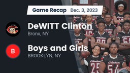 Recap: DeWITT Clinton  vs. Boys and Girls  2023
