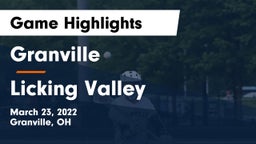 Granville  vs Licking Valley Game Highlights - March 23, 2022