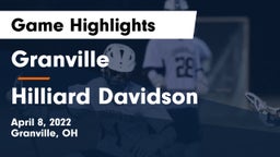 Granville  vs Hilliard Davidson Game Highlights - April 8, 2022
