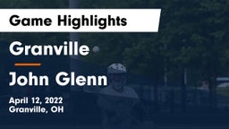 Granville  vs John Glenn Game Highlights - April 12, 2022