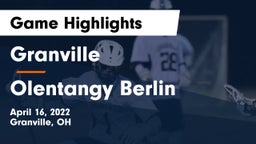 Granville  vs Olentangy Berlin  Game Highlights - April 16, 2022