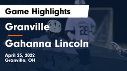 Granville  vs Gahanna Lincoln  Game Highlights - April 23, 2022