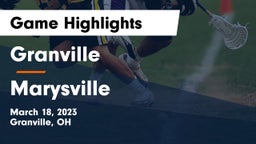 Granville  vs Marysville  Game Highlights - March 18, 2023