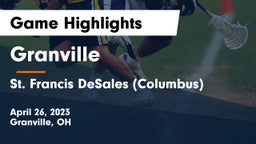 Granville  vs St. Francis DeSales  (Columbus) Game Highlights - April 26, 2023