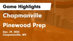 Chapmanville  vs Pinewood Prep Game Highlights - Dec. 29, 2023