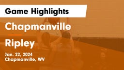 Chapmanville  vs Ripley  Game Highlights - Jan. 22, 2024