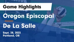 Oregon Episcopal  vs De La Salle Game Highlights - Sept. 28, 2023