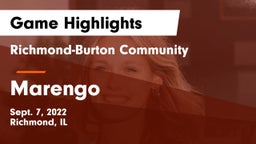 Richmond-Burton Community  vs Marengo  Game Highlights - Sept. 7, 2022