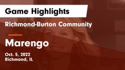 Richmond-Burton Community  vs Marengo Game Highlights - Oct. 5, 2022