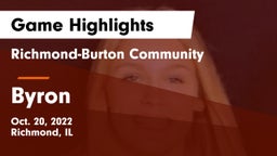 Richmond-Burton Community  vs Byron  Game Highlights - Oct. 20, 2022