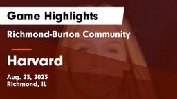 Richmond-Burton Community  vs Harvard  Game Highlights - Aug. 23, 2023