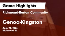 Richmond-Burton Community  vs Genoa-Kingston  Game Highlights - Aug. 24, 2023