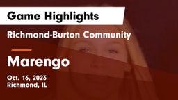 Richmond-Burton Community  vs Marengo  Game Highlights - Oct. 16, 2023