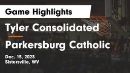 Tyler Consolidated  vs Parkersburg Catholic Game Highlights - Dec. 15, 2023