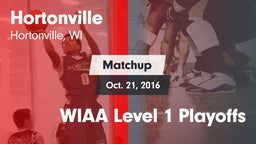 Matchup: Hortonville High vs. WIAA Level 1 Playoffs 2016