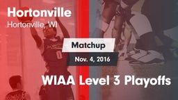 Matchup: Hortonville High vs. WIAA Level 3 Playoffs 2016