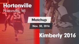 Matchup: Hortonville High vs. Kimberly 2016 2016