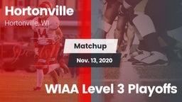 Matchup: Hortonville High vs. WIAA Level 3 Playoffs 2020