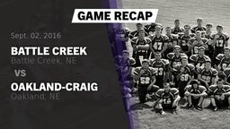 Recap: Battle Creek  vs. Oakland-Craig  2016
