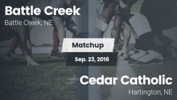 Matchup: Battle Creek HS vs. Cedar Catholic  2016