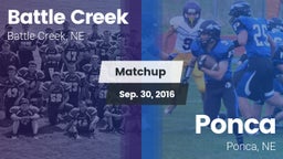 Matchup: Battle Creek HS vs. Ponca  2016