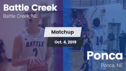 Matchup: Battle Creek HS vs. Ponca  2019