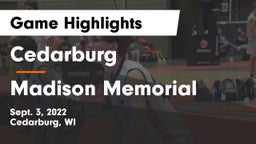 Cedarburg  vs Madison Memorial  Game Highlights - Sept. 3, 2022