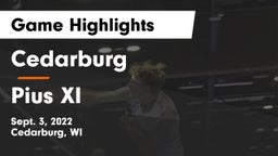 Cedarburg  vs Pius XI  Game Highlights - Sept. 3, 2022