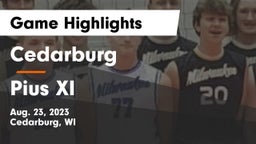 Cedarburg  vs Pius XI  Game Highlights - Aug. 23, 2023