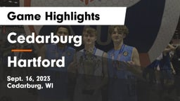 Cedarburg  vs Hartford  Game Highlights - Sept. 16, 2023