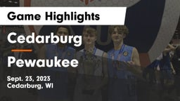 Cedarburg  vs Pewaukee  Game Highlights - Sept. 23, 2023