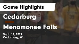 Cedarburg  vs Menomonee Falls  Game Highlights - Sept. 17, 2021
