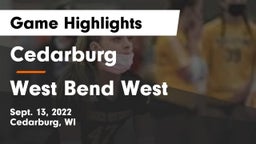 Cedarburg  vs West Bend West  Game Highlights - Sept. 13, 2022