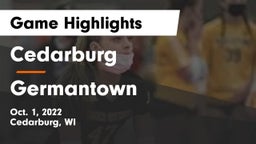 Cedarburg  vs Germantown  Game Highlights - Oct. 1, 2022