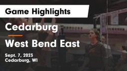 Cedarburg  vs West Bend East  Game Highlights - Sept. 7, 2023
