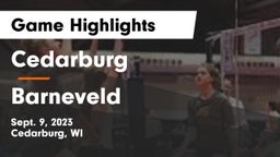 Cedarburg  vs Barneveld  Game Highlights - Sept. 9, 2023