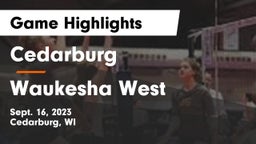 Cedarburg  vs Waukesha West  Game Highlights - Sept. 16, 2023