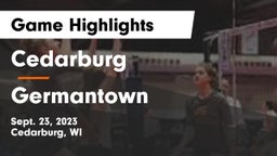 Cedarburg  vs Germantown  Game Highlights - Sept. 23, 2023