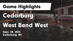 Cedarburg  vs West Bend West  Game Highlights - Sept. 28, 2023
