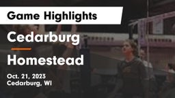 Cedarburg  vs Homestead  Game Highlights - Oct. 21, 2023