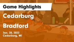 Cedarburg  vs Bradford  Game Highlights - Jan. 28, 2022