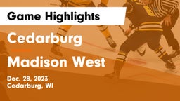 Cedarburg  vs Madison West  Game Highlights - Dec. 28, 2023