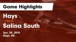 Hays  vs Salina South  Game Highlights - Jan. 29, 2019