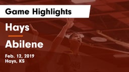 Hays  vs Abilene  Game Highlights - Feb. 12, 2019