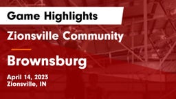 Zionsville Community  vs Brownsburg  Game Highlights - April 14, 2023