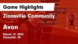 Zionsville Community  vs Avon  Game Highlights - March 12, 2024