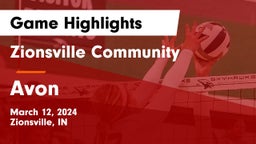 Zionsville Community  vs Avon  Game Highlights - March 12, 2024