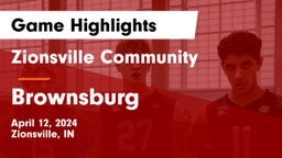 Zionsville Community  vs Brownsburg  Game Highlights - April 12, 2024