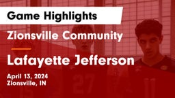 Zionsville Community  vs Lafayette Jefferson  Game Highlights - April 13, 2024